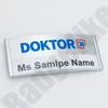 Kép 5/6 - ID6009_E_M_80x32 Elegáns névkitűző fix logoval mágnessel EZÜST