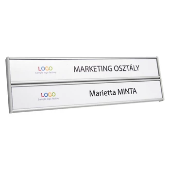 Sínes névtábla - KÉTSOROS - 200x31mmx2sor - ID6091_31_2