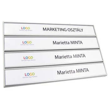 Sínes névtábla - NÉGYSOROS - 200x31mm x 4sor - ID6091_200x31_4