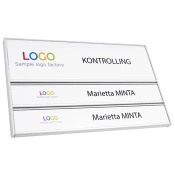 Sínes névtábla - 1+2 SOROS - 200x62+2x200x31mm - ID6091_62_1_31_2