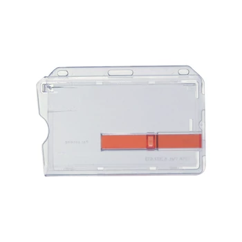 ID2007 - Zárt passztartó átlátszó kemény műanyagból, fekvő formátumban, kitolófüllel