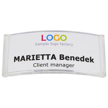 ID6002 Ívelt plexi névkitűző