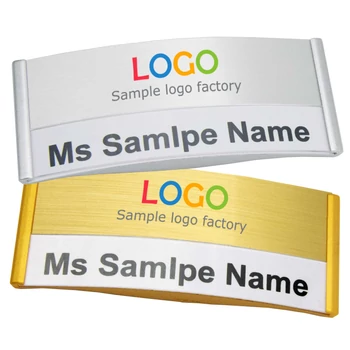 ID6009 Elegáns névkitűző fix logoval