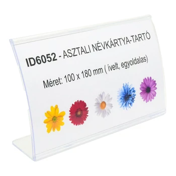 ID6052 Egyszerű ívelt egyoldalas asztali névtábla
