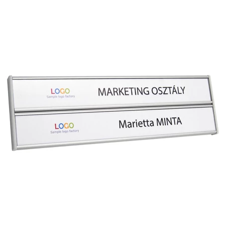 Sínes névtábla - KÉTSOROS - 200x31mmx2sor - ID6091_31_2