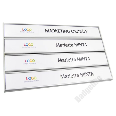 Sínes névtábla - NÉGYSOROS - 200x31mm x 4sor - ID6091_200x31_4