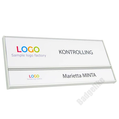 Sínes névtábla - 1+1 SOROS - 200x62+200x31mm - ID6091_62_1_31_1