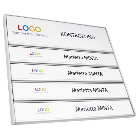 Sínes névtábla - 1+4 SOROS - 200x62+4x200x31mm - ID6091_200x62_1_200x31_4