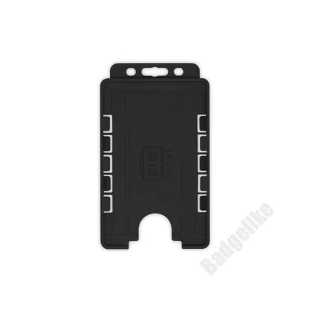 ID2002_fekete - Nyitott, kétoldalas(DUPLA) passztartó kemény műanyagból, álló formátumban