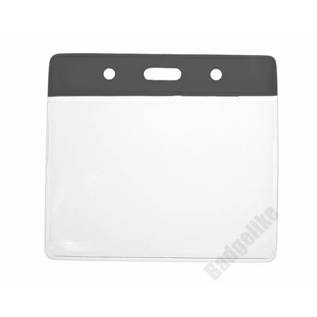 ID0001_fekete - Passztartó puha műanyagból, álló formátumú kártyatartó - 93 x 65mm