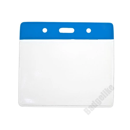 ID0001_kek - Passztartó puha műanyagból, álló formátumú kártyatartó - 93 x 65mm
