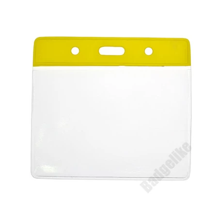 ID0001_sarga - Passztartó puha műanyagból, álló formátumú kártyatartó - 93 x 65mm