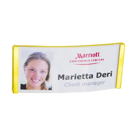 ID6010 Praktikus névkitűző, ARANY, tű rögzítéssel, 30x70mm