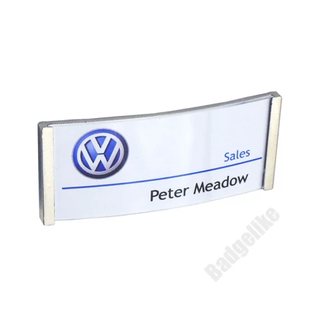 ID6010 Praktikus névkitűző, EZÜST, mágneses rögzítéssel, 30x70mm