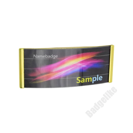 ID6010 Praktikus névkitűző, ARANY, mágneses rögzítéssel, 32x80mm