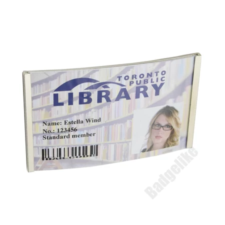 ID6010 Praktikus névkitűző, EZÜST, tűs rögzítéssel, 54x90 mm