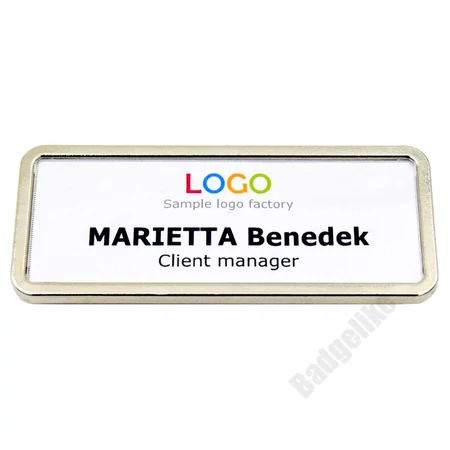 ID6015 Kompakt névkitűző mágnessel  EZÜST