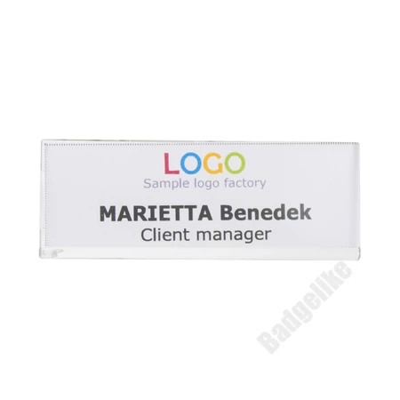ID6020 Plexi névkitűző mágneses rögzítéssel, 60x22mm