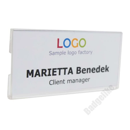 ID6020 Plexi névkitűző mágneses rögzítéssel, 70x35mm