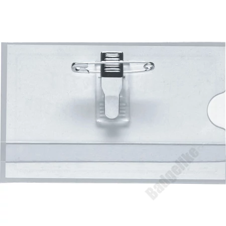 ID3000 Gazdságos PVC névkitűző csipesz és tű rögzítéssel, 88x55mm