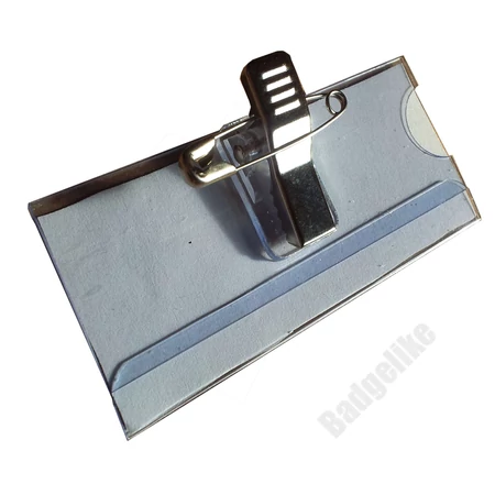 ID3000 Gazdságos PVC névkitűző csipesz és tű rögzítéssel, 70x35mm