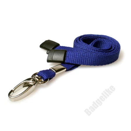 10mm széles nyakszalag biztonsági kioldócsattal KÉK